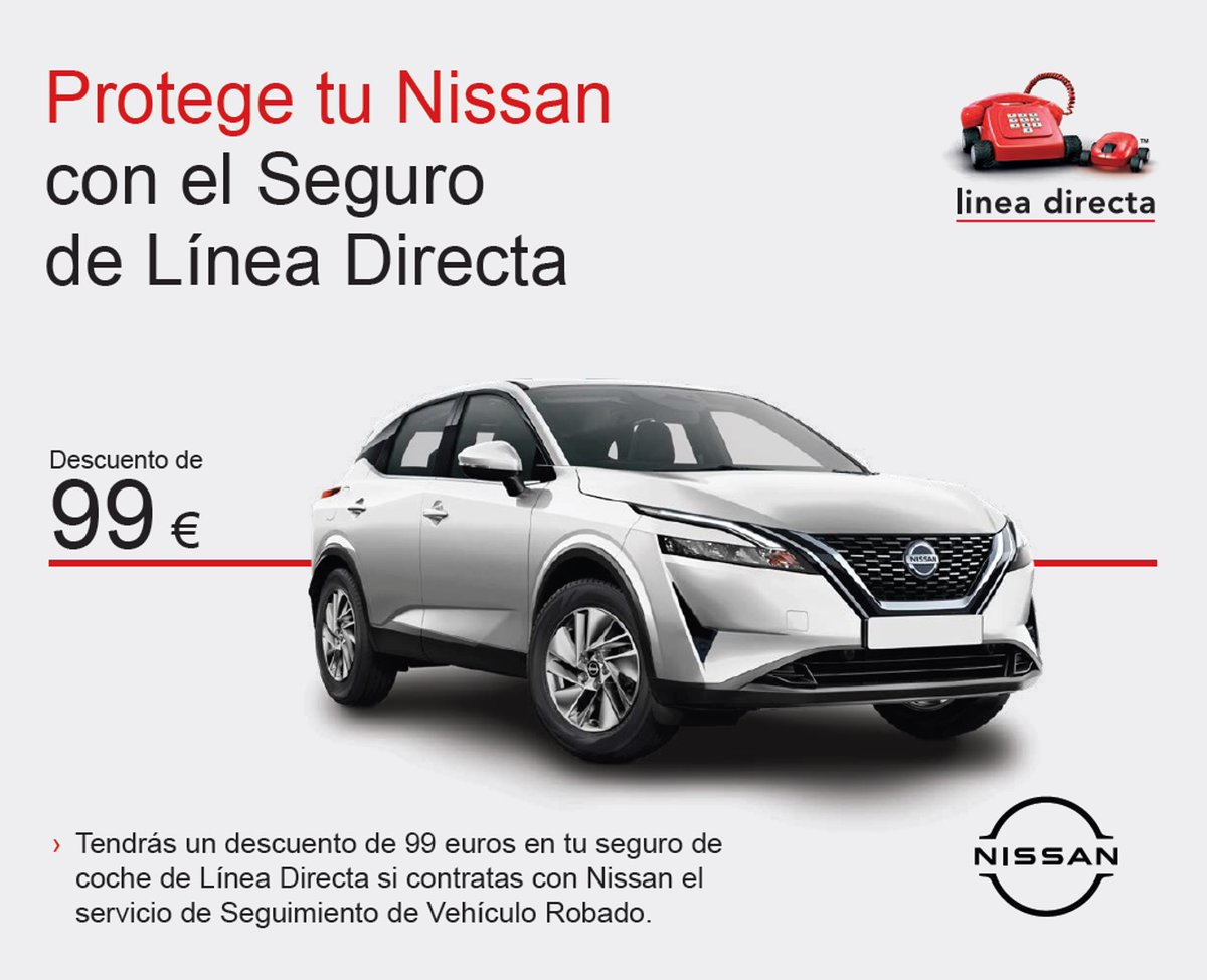 En @LineaDirecta_es ofreceremos desde hoy un descuento en el seguro a los vehículos de @Nissan_ESP que cuenten con el nuevo e innovador servicio de localización y recuperación de vehículos robados de @vodafone_es. Tecnología y seguridad se unen para ofrecer una mejor experiencia…