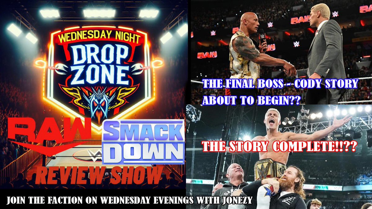 🚨8:30pm tonight the Drop Zone Returns🚨 Join @J0NEZY86 and his panel @Twhittick @AdamPembrey @gillseybear @aabdullahi26 @KnightyGooner37 and @alexjake12345 As they take you through all the fall out of Wrestlemania XL and Raw after Mania! ☝🏻 @ITNB_AFC youtube.com/live/Ynzzo6DSs…