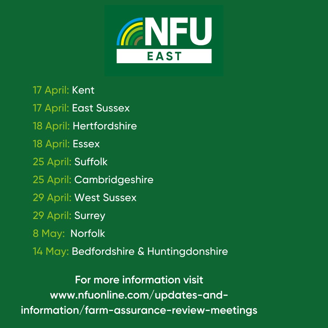 Our regional farm assurance meetings start next week. Together, let’s shape a farm assurance framework that’s fit for the future. Find a meeting near you and book: nfuonline.com/updates-and-in…