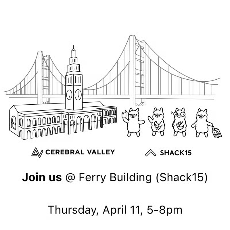Can't wait for our Local & open-source AI developer meetup with @ollama - tomorrow 5-8pm at @SHACK15sf We're at capacity, but add your name to the waitlist 👇