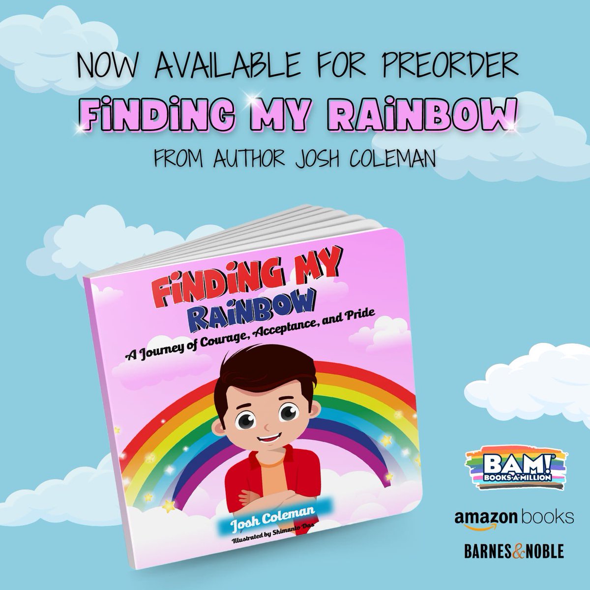🌟🌈 'Finding My Rainbow' is ready for pre-order! Join my journey of courage, acceptance, and pride in this must-read children's book. A story that celebrates being true to who you are. Pre-order your copy today! 📚💖 colemanjosh.com/findingmyrainb… #FindingMyRainbow #Pride