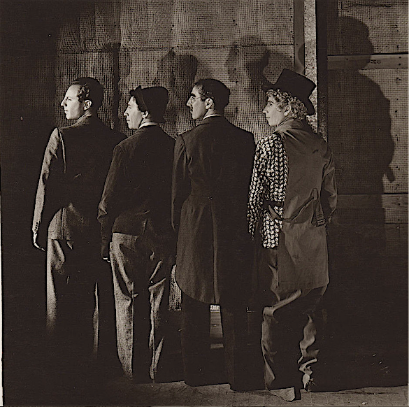 Profiles In Courage (well, profiles, anyway.....) The Four Marx Brothers on a Paramount soundstage in 1932, during a break in the filming of 'Horse Feathers.'