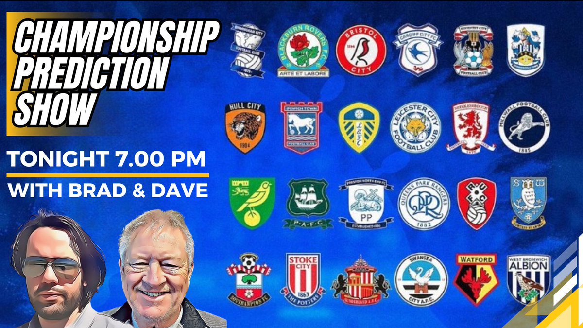 TONIGHT 7pm | CHAMPIONSHIP PREDICTION SHOW
youtube.com/watch?v=xNDaTH…
You might think Dick & Dom have let themselves go but its @fulltimefocus & @DaveSm31771465 with this weeks Prediction Show 
#predictions #LCFC #Leicester #Leicestercity #leicestercityfc #foxes #leicestertillidie