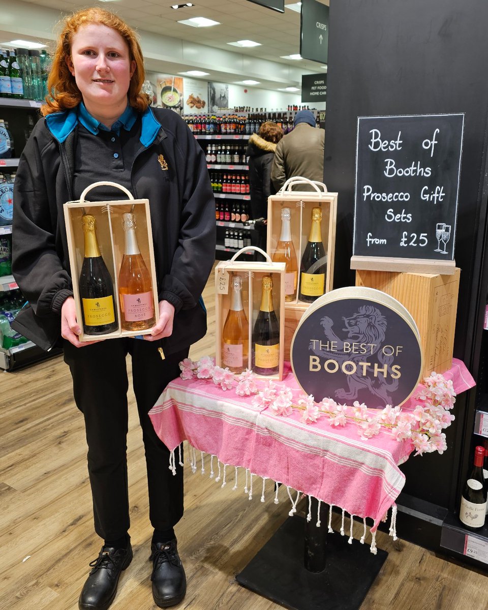 Bethany from Kendal has our lovely Best of Booths Prosecco gift sets from £25, pick one up if you've a special occasion soon! 🥂 Booths operate a think 25 policy. Please drink responsibly
