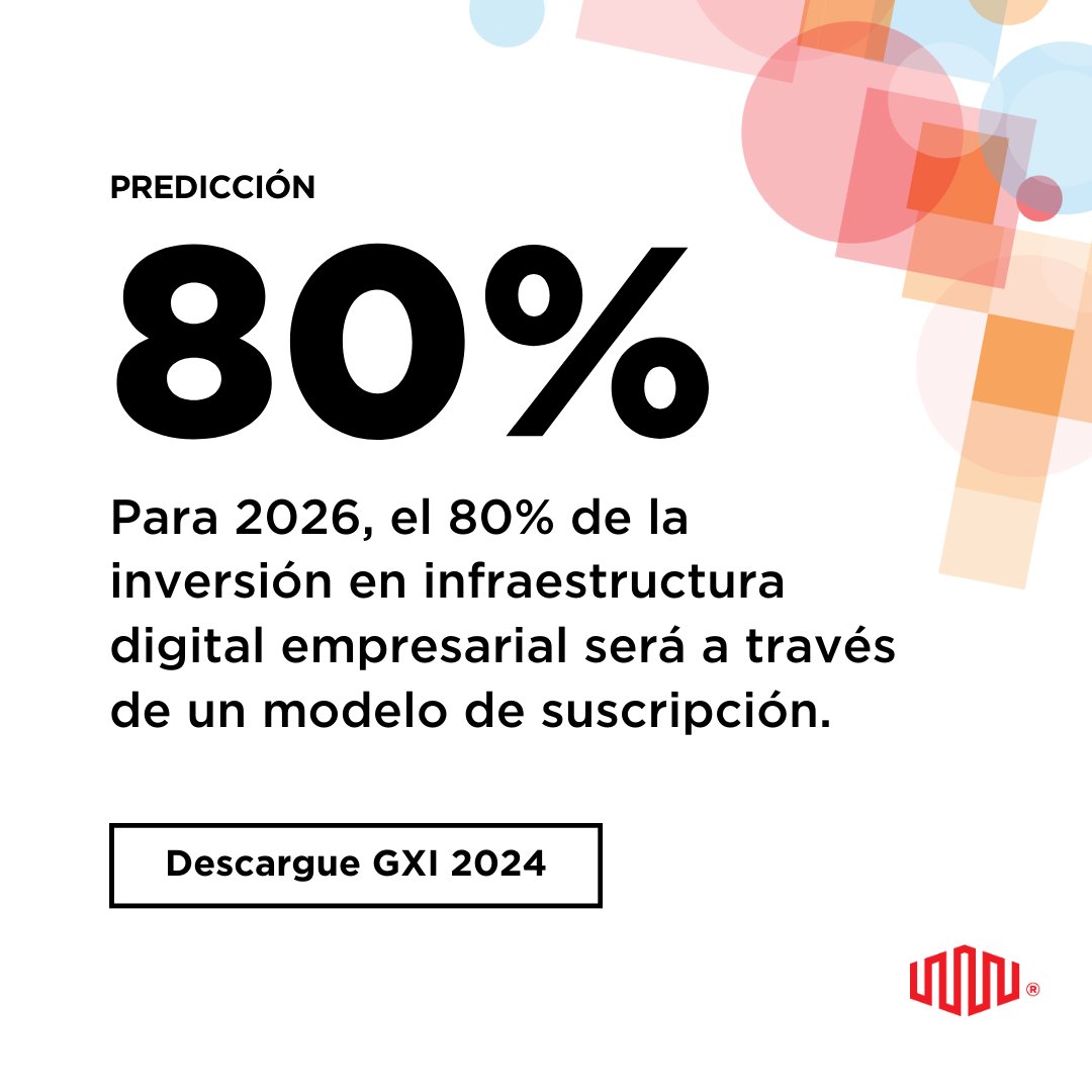 GXI 2024 predice que para 2026, el 80% de las empresas incorporarán modelos basados en suscripciones para sustituir el desembolso de capital en equipos. Vea cómo las empresas están cambiando para satisfacer las demandas de #AI, 5G y edge computing. eqix.it/493PSNH