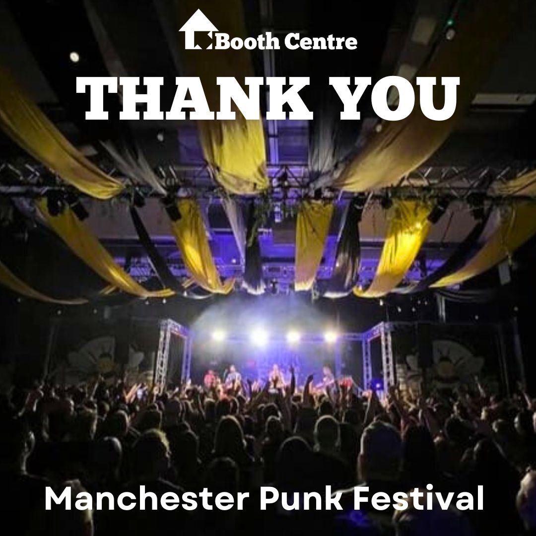 A huge thank you to everyone at @MCRPunkFest who made a donation to the Centre! Your support means the world to the Booth Centre community. #MPF2024 #ThankYou #Manchester #Community