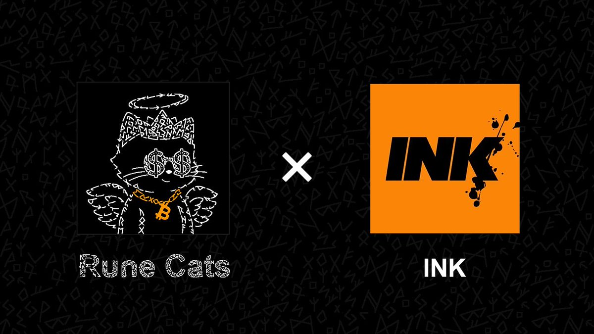 Rune Cats แ ๐โโฌ (@runecatsxyz) on Twitter photo Rune Cats X INK 
แ  For the first 100  INK holders
แ  Drop your wallet address that holds the INK for a guaranteed WL spot 
แ RT & Mark me๐โโฌ Rune Cats X INK 
แ  For the first 100  INK holders
แ  Drop your wallet address that holds the INK for a guaranteed WL spot 
แ RT & Mark me๐โโฌ