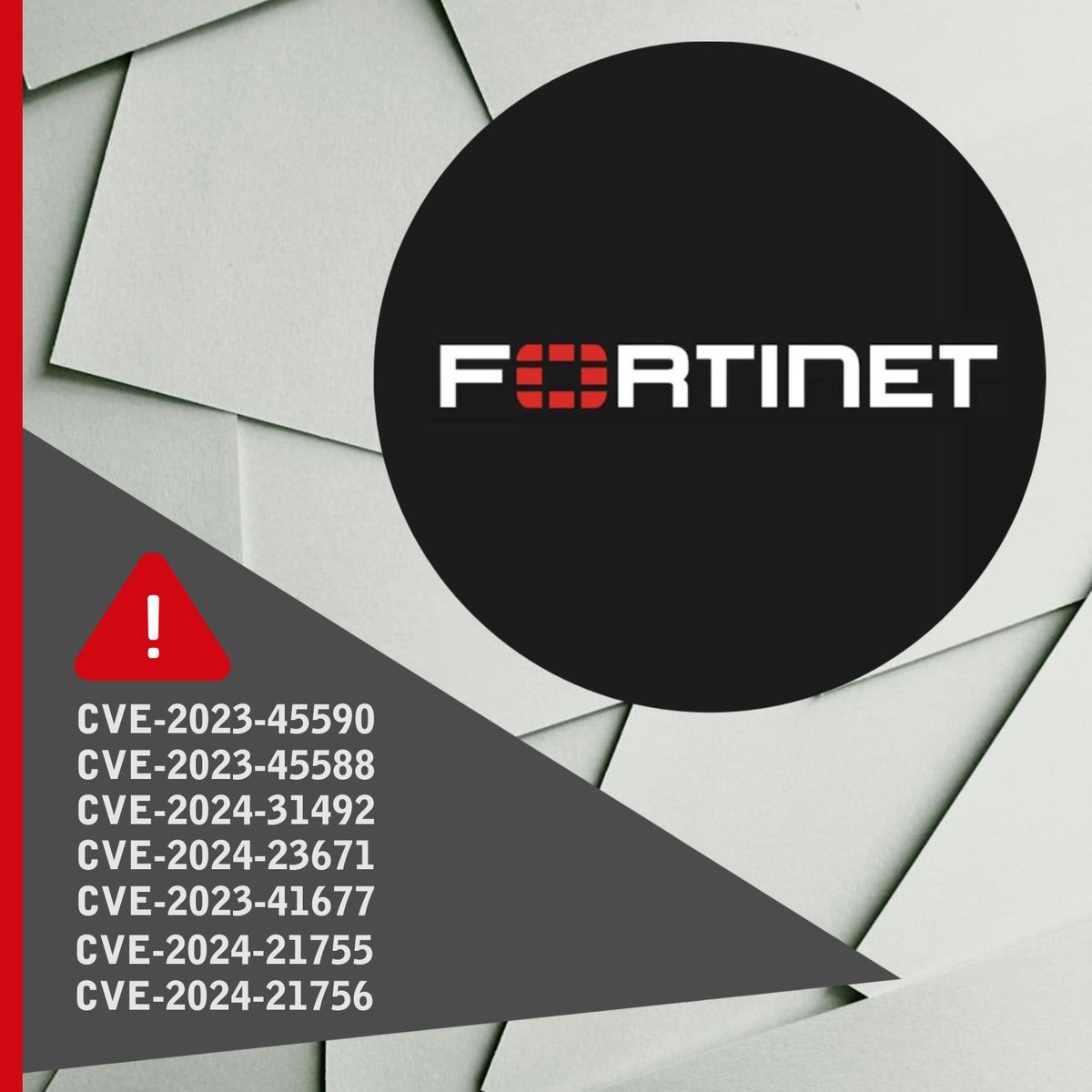 ⚠️Brīdinājums! Fortinet ir publicējis steidzamus drošības ieteikumus un atjauninājumus, kas palīdz novērst vairākas kritiskas ievainojamības uzņēmuma izstrādātajos produktos ➡ FortiClient (Linux un macOS), FortiSandbox, FortiOS un FortiProxy. Vairāk: cert.lv/lv/2024/04/vai…