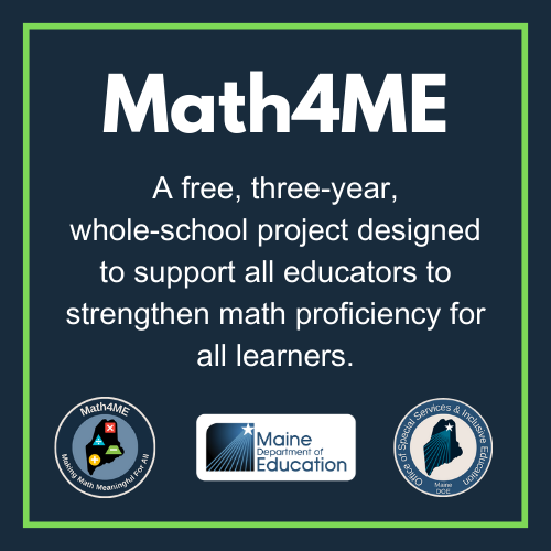 “It’s great to see these new math routines/concepts being done across the whole school. Math4ME has been a positive addition to our math program at Lyman Elementary School. It’s great to see all students participating and enjoying math!” -Jon Marines