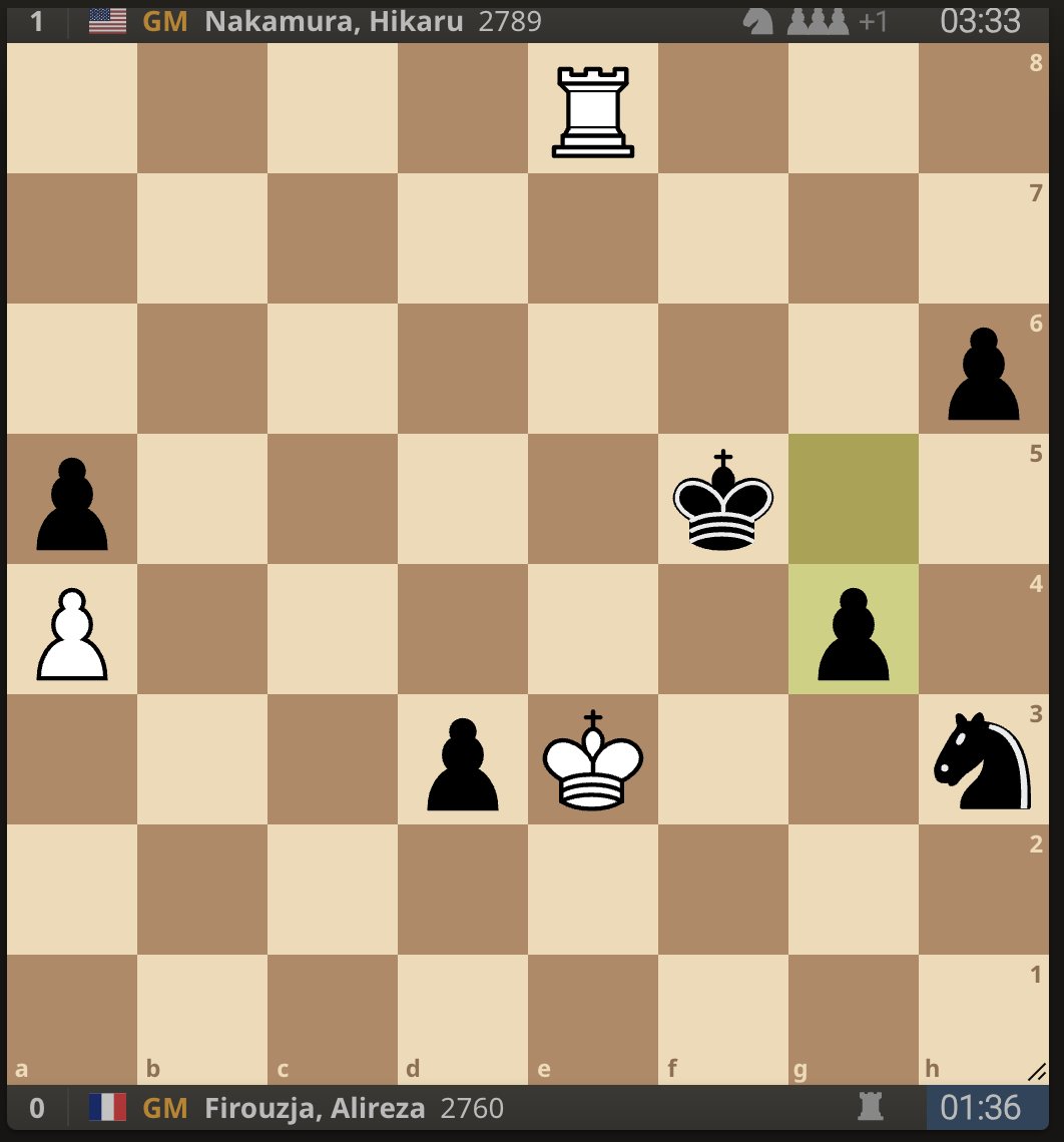 From yesterday's game between Firouzja and Nakamura. This could be a great position for my upcoming Chessable course which will be published in around three weeks. Should White grab the pawn on d3? #chesspunks