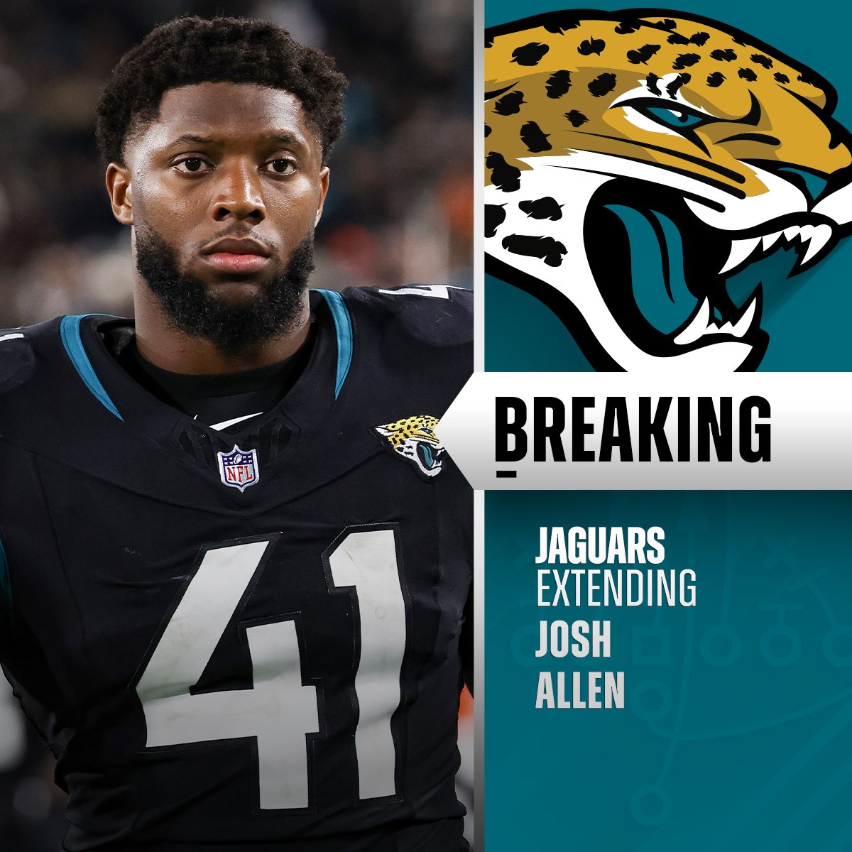 Jaguars, LB Josh Allen agree to terms on a 5-year, $150M deal that includes $88M in guarantees. (via @rapsheet)