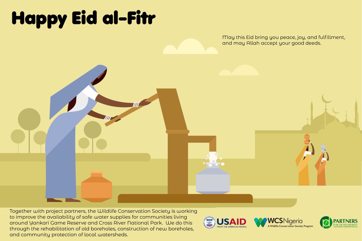 Wishing everyone a Happy Eid al- Fitr, from the WCS Nigeria Program. May this Eid bring you peace, joy, and fulfilment, and may Allah accept your good deeds. #EidAlFitr #EidMubarak #Eid2024 #EidMubarak2024 #EidAlFitr2024