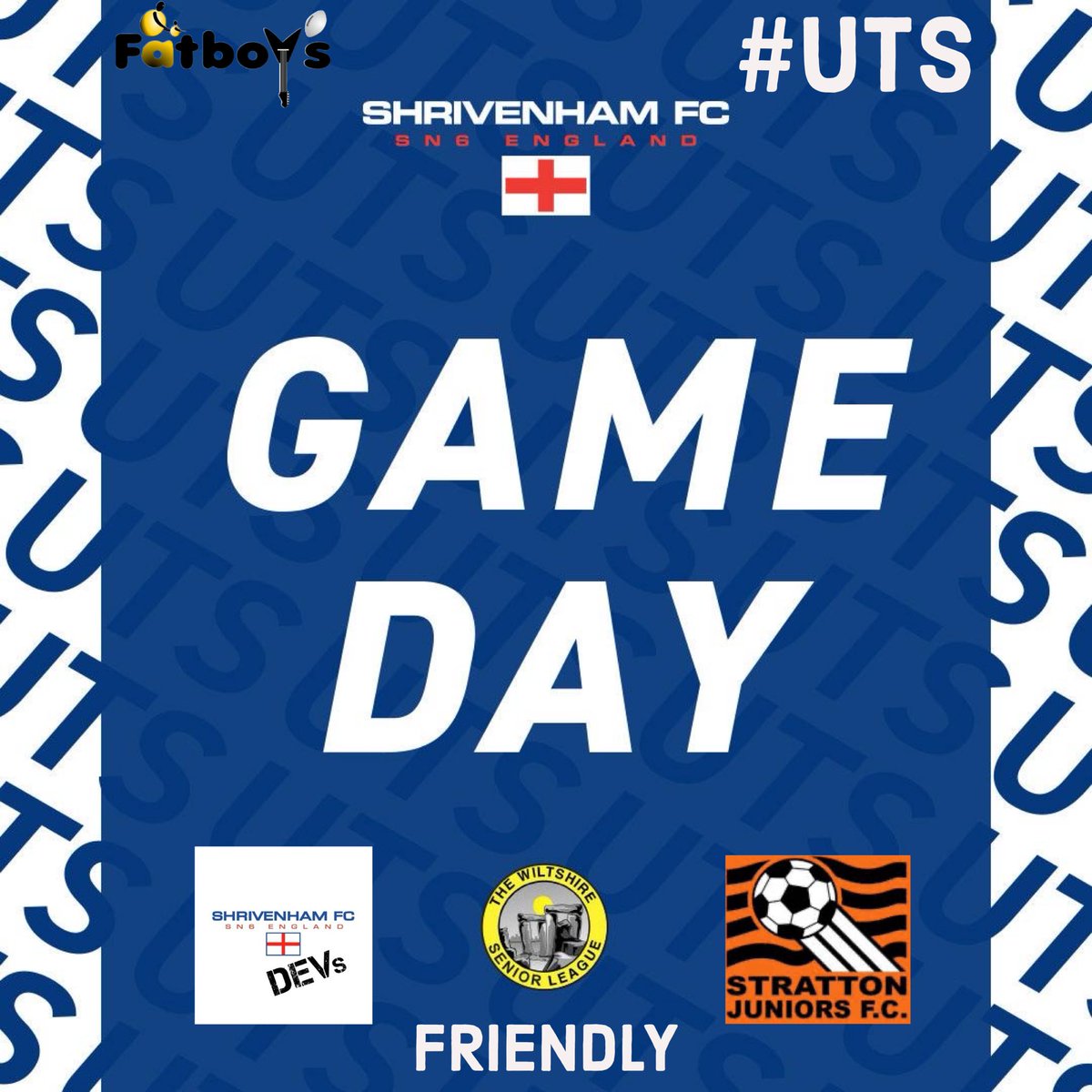 🔵⚪️GAME DAY🔵⚪️ With no league game this weekend, the boys are in action this evening for a friendly against @StrattonJuniors 🆚 @StrattonJuniors 🏆 Friendly ⌚️ 18:30 📍Addison Crescent,Upper Stratton, Swindon, SN2 7JX #UTS @WiltsLeague @OxOnFootball @YSswindon