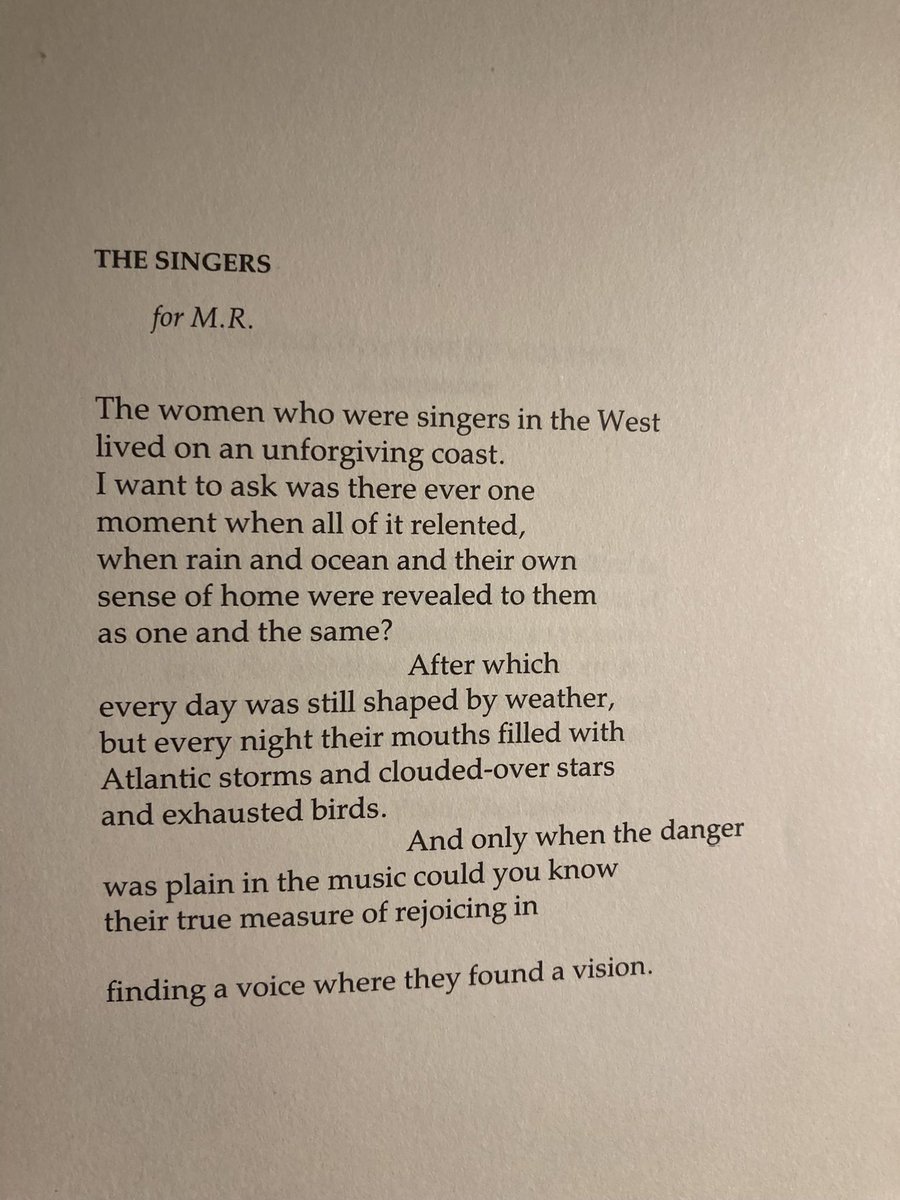 Day 10 is Eavan Boland’s “The Singers.” When she died, I wept. One of my favourite poets…for so many reasons. ❤️
#TodaysPoem