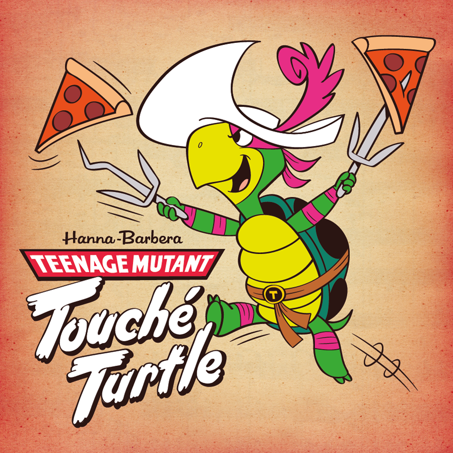 Touché Turtle (created by Hanna-Barbera in 1962) was the forerunner of the Ninja Turtle-ism movement much popularised in the late 1980’s by mutant teenagers Leonardo, Raphael, Donatello & Michelangelo 🐢🥷⚔️ instagram.com/p/C5fX5RVCTZD/ #illustration #80s #TMNT