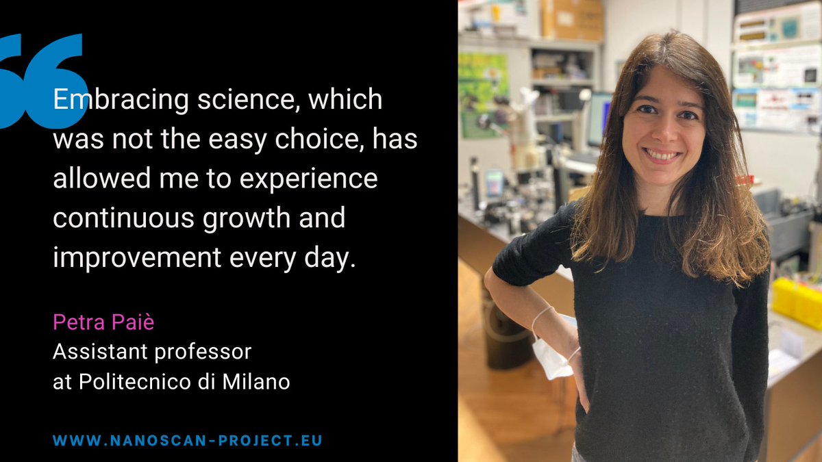 Welcome to the start of our new series #WomeninScience! 🙌

Meet our first guest, @PetraPaie, assistant professor at @polimi:

👉 nanoscan-project.eu/interview-with…

#womeninstem #womenintech #womeninphysics #iamaphysicist #girlseducation #girlsempowerment #genderequality #femalescientist