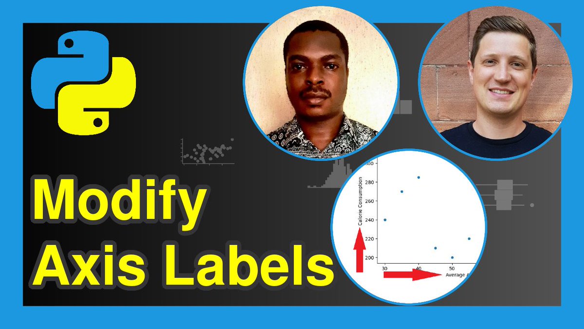 JoachimSchork's tweet image. How to modify the axis labels of Matplotlib & seaborn graphs in the Python programming language. The tutorial was created in collaboration with Ifeanyi Idiaye: statisticsglobe.com/change-axis-la…
#statisticians #VisualAnalytics #Python #programming