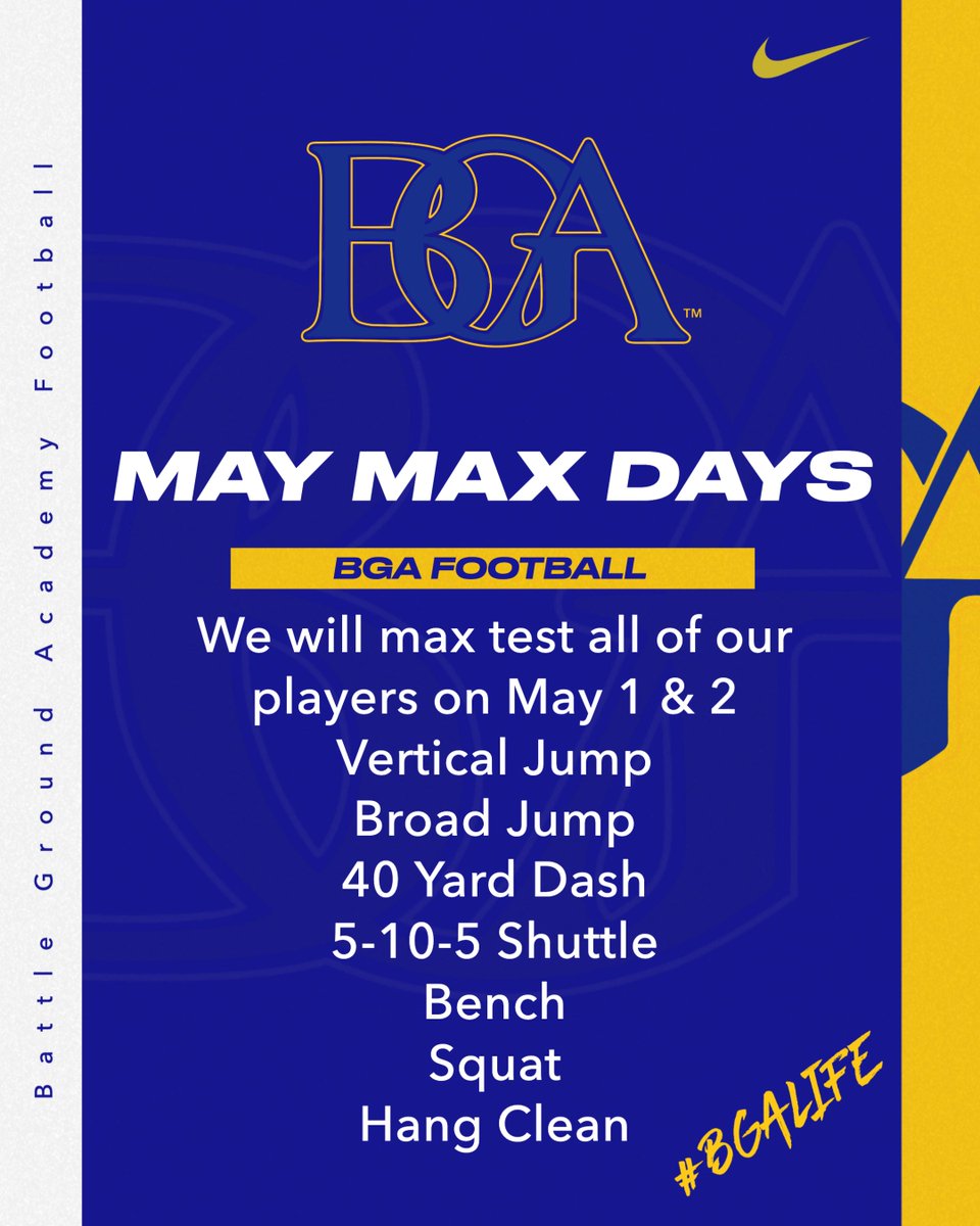 3 weeks from our first May Max Days!! #BGAfootball #BGAlife