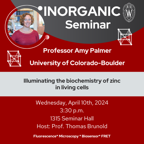 Please join us this afternoon in welcoming Professor Amy Palmer from the University of Colorado-Boulder as she shares her seminar “Illuminating the biochemistry of zinc in living cells”. loom.ly/uHQapCU #fluorescence #microscopy #biosensor #FRET
