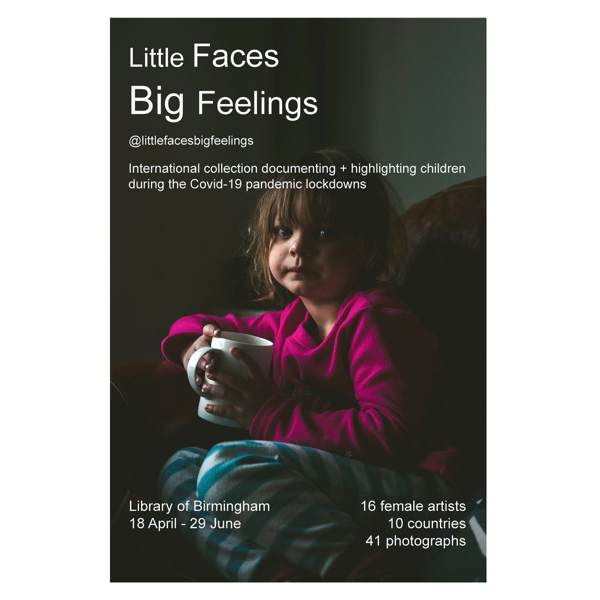 18th April - 29th June at @LibraryofBham Curated & organised by Maria Reaney The exhibition brings together 16 international artists to shed light on the social and emotional challenges faced by children during lockdowns and thereafter. See more here: instagram.com/littlefacesbig…