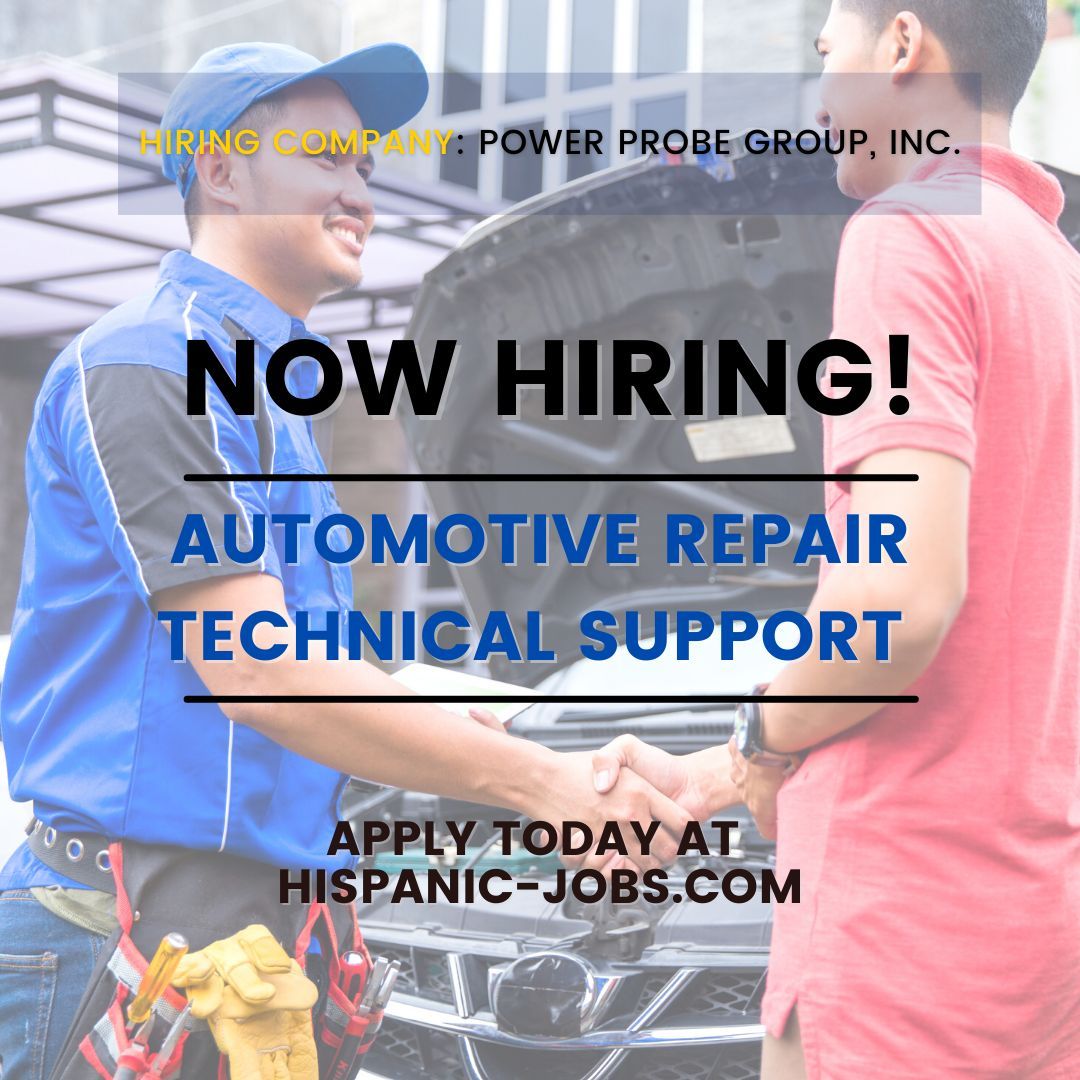 JOB: Automotive REPAIR Technical Support - Bilingual English/Spanish required

Apply now! >> buff.ly/3VOcrT7

#AutomotiveRepair #AutomotiveTechnicalSupport #TechnicalSupport #AutoTech #TechSupportJobs #AutomotiveIndustry #TechSupportCareers #job #work #jobopportunities