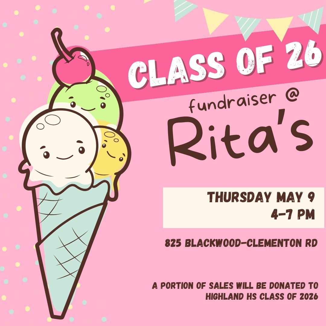 Save the Date: May 9th- 4pm to 7pm
Help support the Class of 2026.