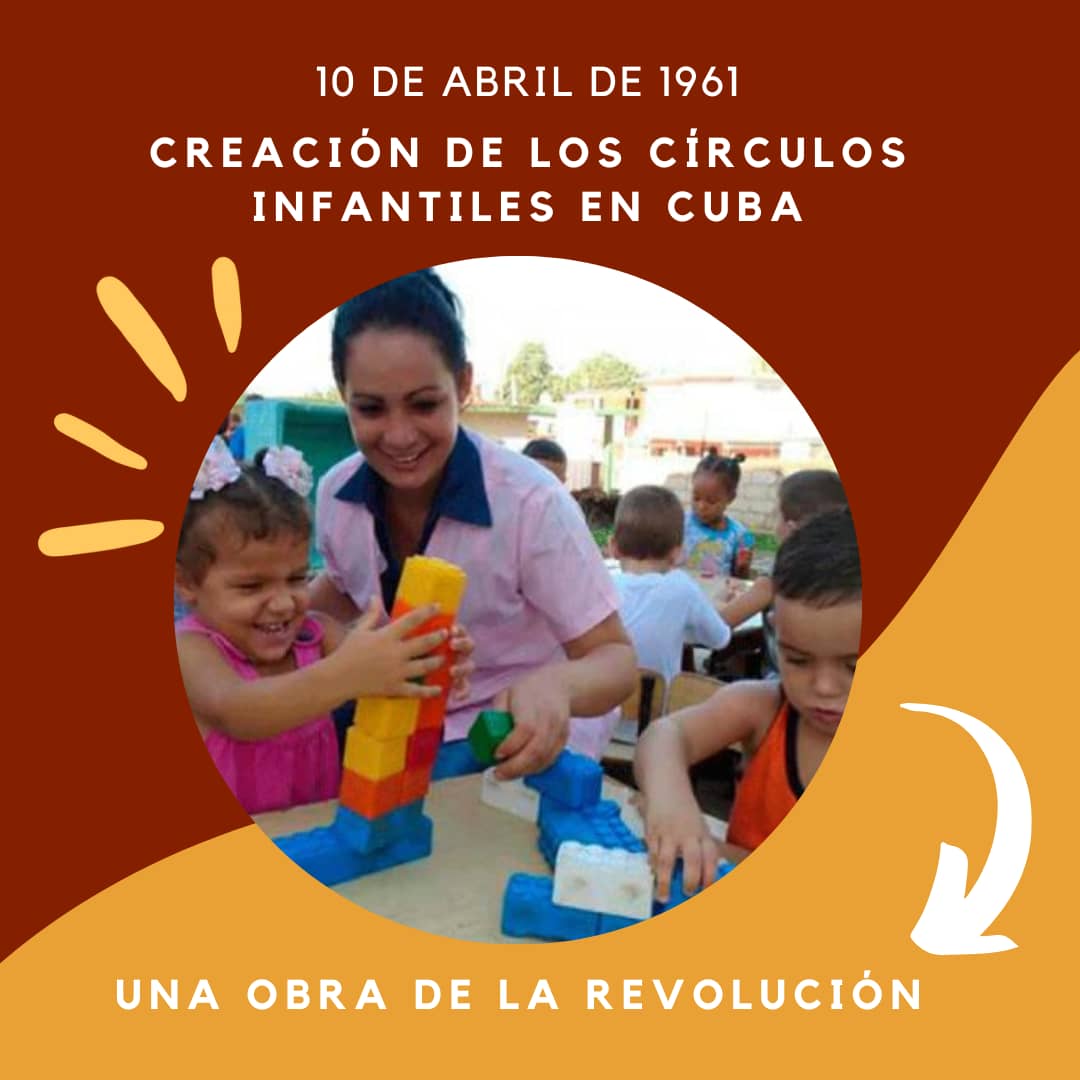Para los niños y sus familias, creó la Revolución desde sus inicios el programa de Primera Infancia en nuestro sistema de educación. Hoy se acogen mas de 161 mil infantes en 1097 círculos y 202 casitas infantiles. #Cuba #GenteQueSuma