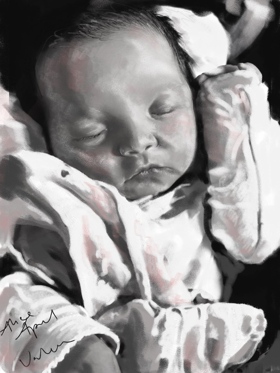 New drawing .My new great niece Alice🩷🥰