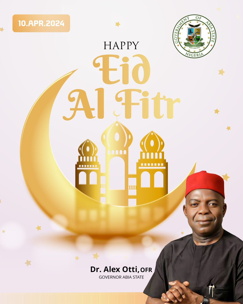 I felicitate with our Muslim brothers and sisters in Abia State and beyond on the successful completion of their Holy month of Ramadan. May your dedication to faith, prayer and community at this time count. And may the occasion of Eid-el-Fitr bring peace, prosperity and…