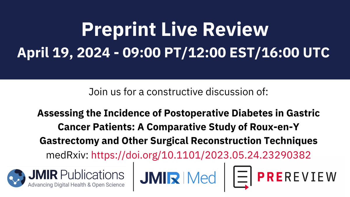 Please join @PREreview_ & @jmirpub and other researchers around the globe in a virtual #LiveReview to provide constructive feedback to our latest @medrxivpreprint: doi.org/10.1101/2024.0… Register here: forms.gle/pXqGimEbWbvs9N… #openpeerreview #reviewtogether #cancerresearch