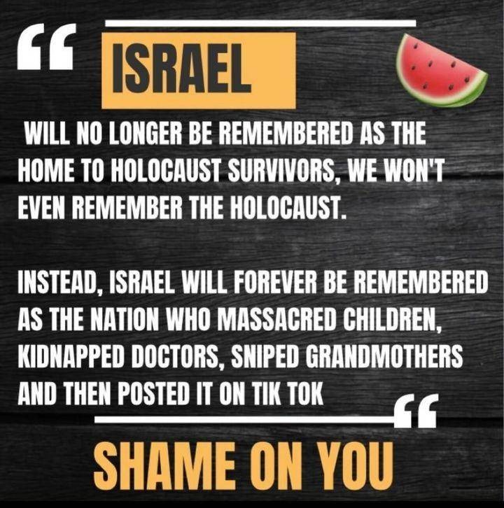 The Israelis have destroyed their image forever. Nothing can resurrect it from disgrace. No one will ever again care about the cries of antisemitism.