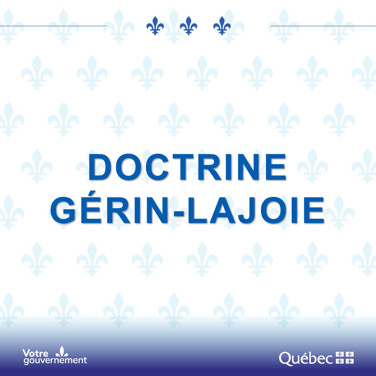 En gardant en tête la doctrine Gérin-Lajoie formulée le 12 avril 1965, nous réfléchissons à la nouvelle politique internationale du Québec, qui reflétera notre volonté toujours plus grande de faire croître notre richesse, de protéger notre langue et de défendre nos intérêts. 🫶