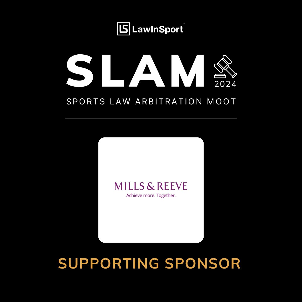 We are delighted to welcome @MillsandReeve as a Supporting Sponsor for the 5th Edition of the Sports Law Arbitration Moot. For more information on the firm, please visit here: bit.ly/3PSkA5m To find out more about SLAM see here: bit.ly/47h5OMk We greatly…