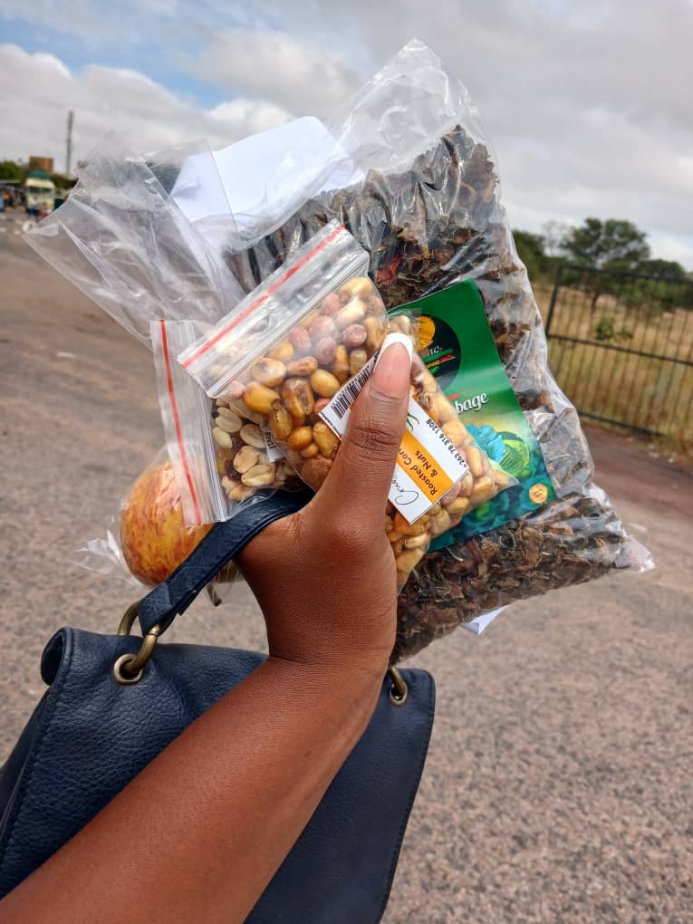 Happy client leaving the Nkulumane Fruit and Vegetable Market Fair today 😋 #NkulumaneMarketFair