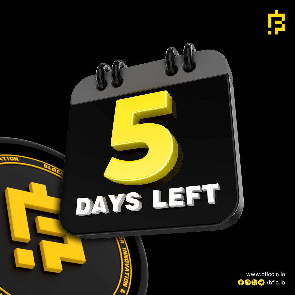 Tick-tock, tick-tock! Only 5 days remaining until April 15th, when the crypto universe will experience a groundbreaking shift! 

Don't miss out on being part of this historic moment! ⏰🌐
.
.
.
#5daysleft #InnovationFactory #BFIC #BULLRUN #BFICToTheMoon #BFIC15thApril…