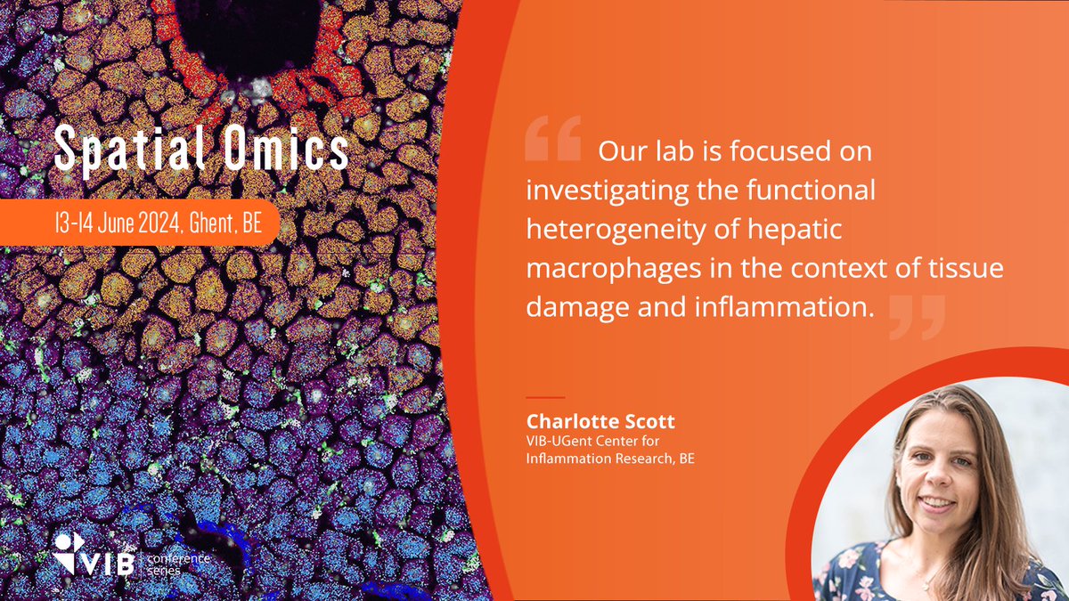 Looking forward to <a href="/KC_DC_01/">Charlotte Scott</a>'s talk at #SpatialOmics24🇧🇪 about macrophages and their heterogeneity in damaged livers. Who would not be excited for an enthusiastic talk about the coolest cell type?🤩
🗓️ Early bird registrations until May 2nd! 
 👉 vibconferences.be/events/spatial…