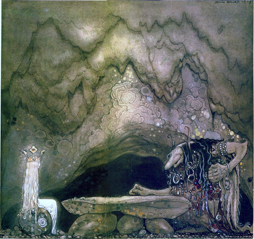 In short, John Bauer gave illustration a visual language of its own. No longer would illustrations be made in reference to the art of the Academies or to the Renaissance. Bauer wanted to make illustration a distinct form of art, and he succeeded: