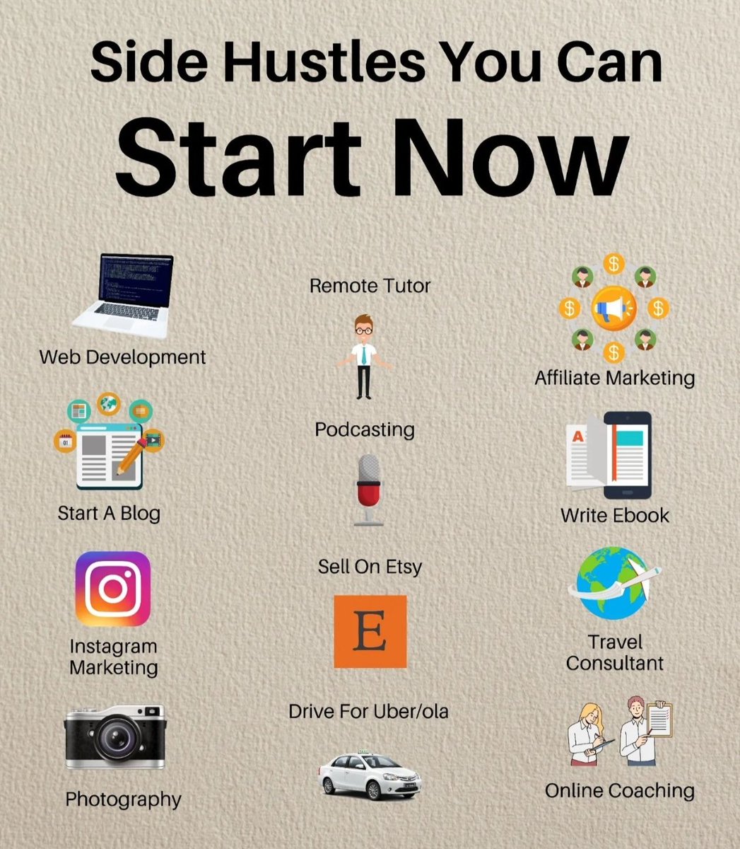 15 side hustles that'll pay you $4000 per month 😲 I have prepared a list of 15 side hustles that'll pay you $4000 per month With Just a Smartphone or Laptop and Internet. For absolutely FREE: To get it: 1. Follow Me (Must) 2. Like and Retweet 3. Reply with 'Side Hustle'…