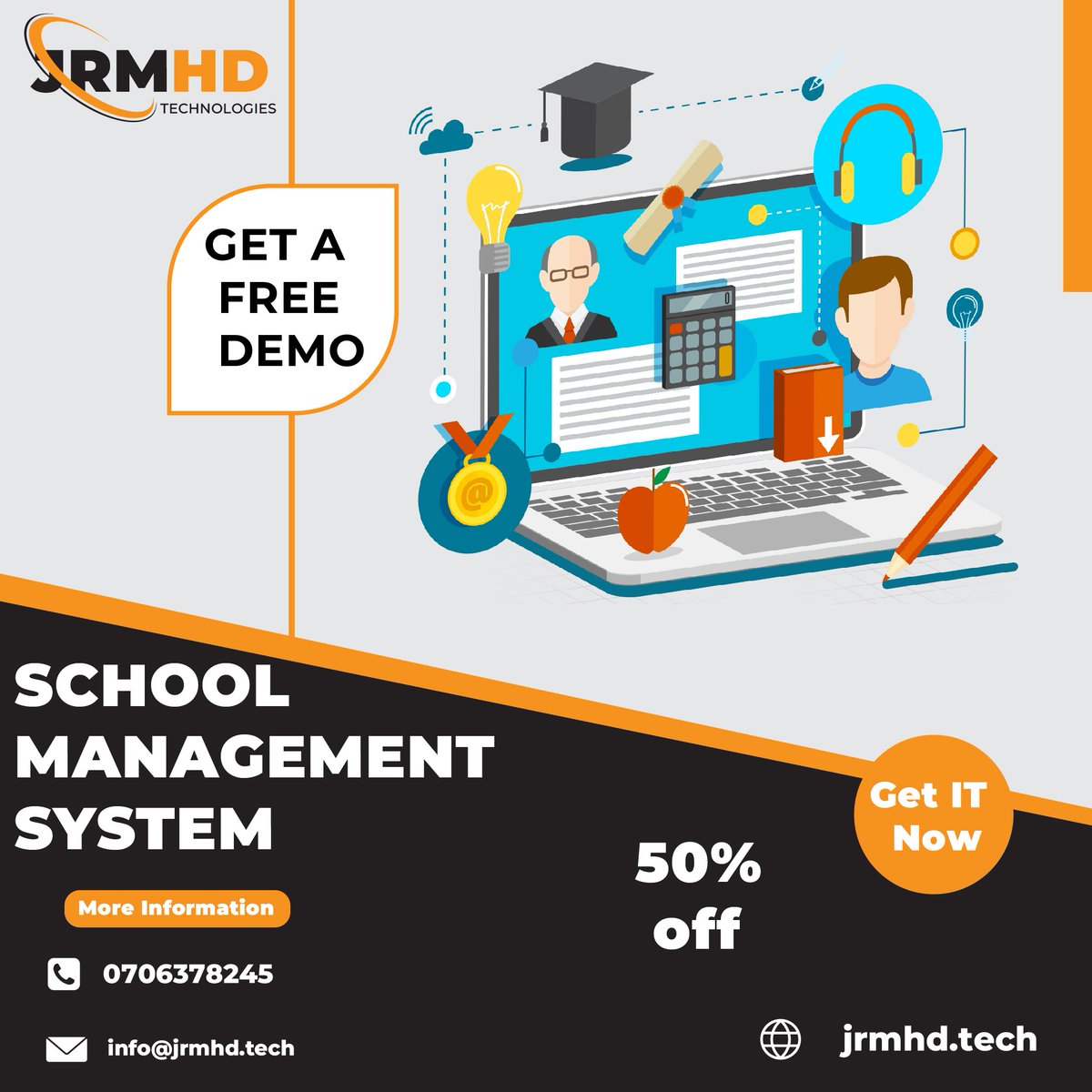 Enhance your school's operations with our advanced School Management System! 📚💻 Streamline administration, communication, and more. Contact us at info@jrmhd.tech or 📞 0706378245 to learn more!
jrmhd.tech 

 #SchoolManagement Boina Yemen Gaza Havi Eastleigh