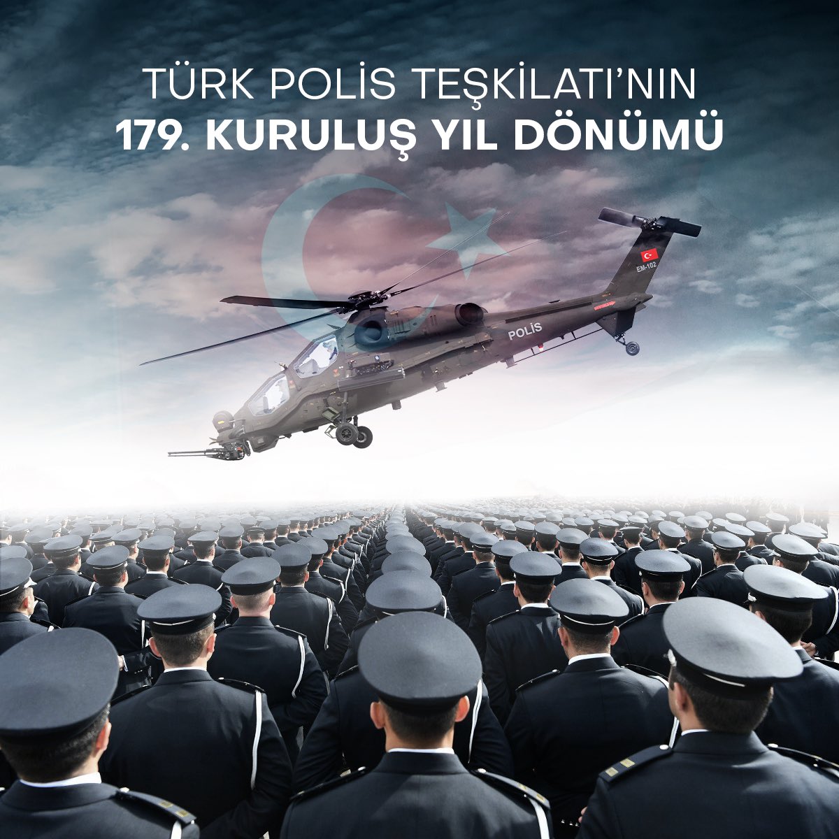 Ülkemizde barış, huzur ve emniyetin hüküm sürmesi için canla başla çalışan Türk Polis Teşkilatımızın 179. kuruluş yıl dönümünü tebrik ediyor, şehit polislerimizi rahmet ve minnetle anıyoruz. 🇹🇷