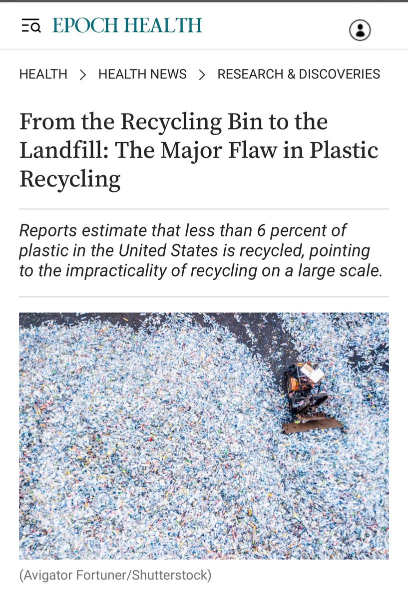 As you might already know or expect, 'recycling' is a massive lie and scam Instead of being about preserving the natural environment, a noble goal, “the efforts to sell the false promise of plastic recycling were to avoid restrictive regulations and potential product bans.”…