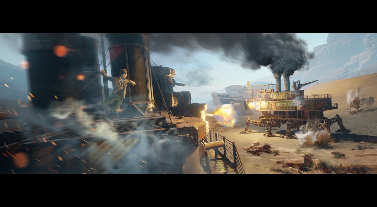 Deep in the desert plains of Sophie, running low on fuel, supplies and ammo after a grueling day of scavenging, there is no more harrowing sight than that of an approaching rival Trampler...