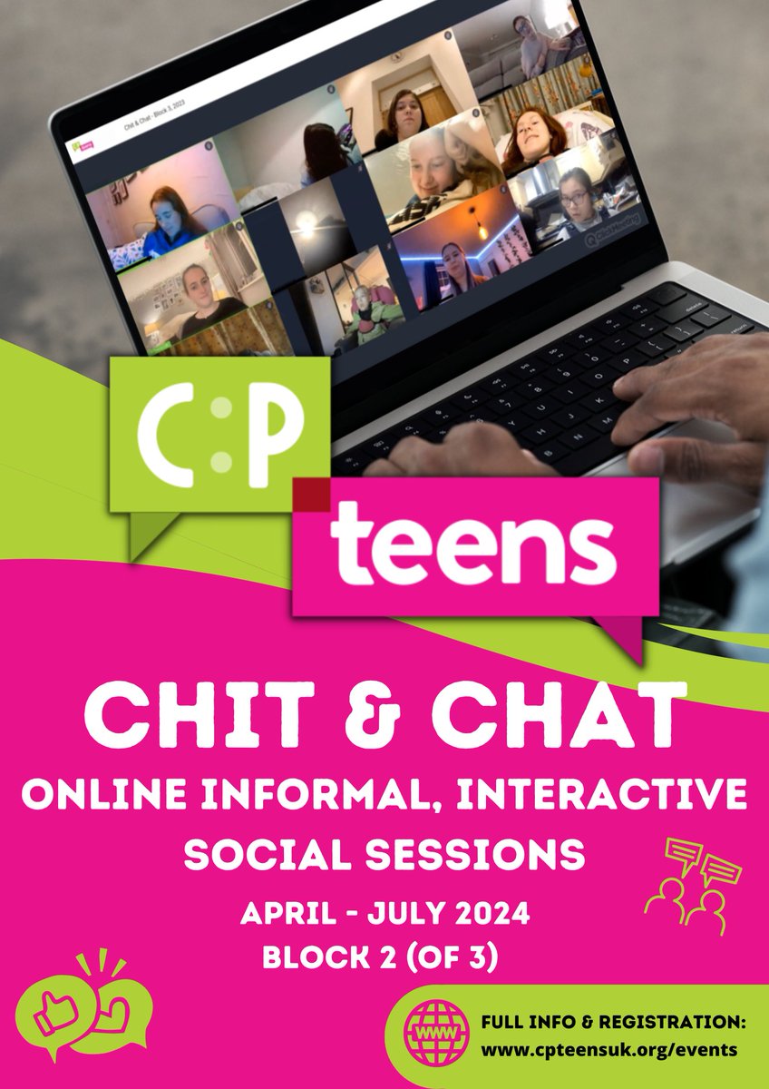 SUMMER BLOCK OF CHIT & CHAT IS HERE☀️🗣 This block will run until the school summer holidays. Wed 24th April Wed 1st May Wed 22nd May - GAMES NIGHT SPECIAL Wed 5th June Wed 19th June Wed 3rd July Wed 17th July - SPECIAL GUEST (to be announced) REGISTER: cpteensuk.org/events
