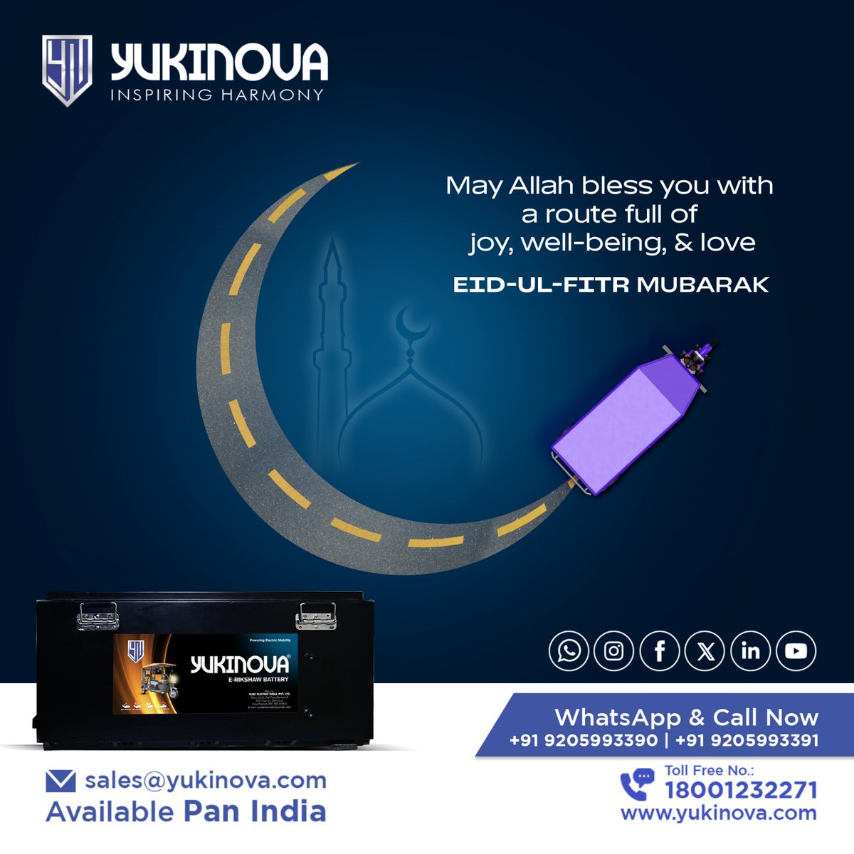 Eid-ul-Fitr is a time of gratitude and generosity. Let's extend a hand of kindness, share our blessings, and spread joy to those in need. May Allah’s blessing be with you. Eid Mubarak from team Yukinova!🌛

Follow us : @yukinova 

#EidUlFitrMubarak #RamadanEid #Eid2024