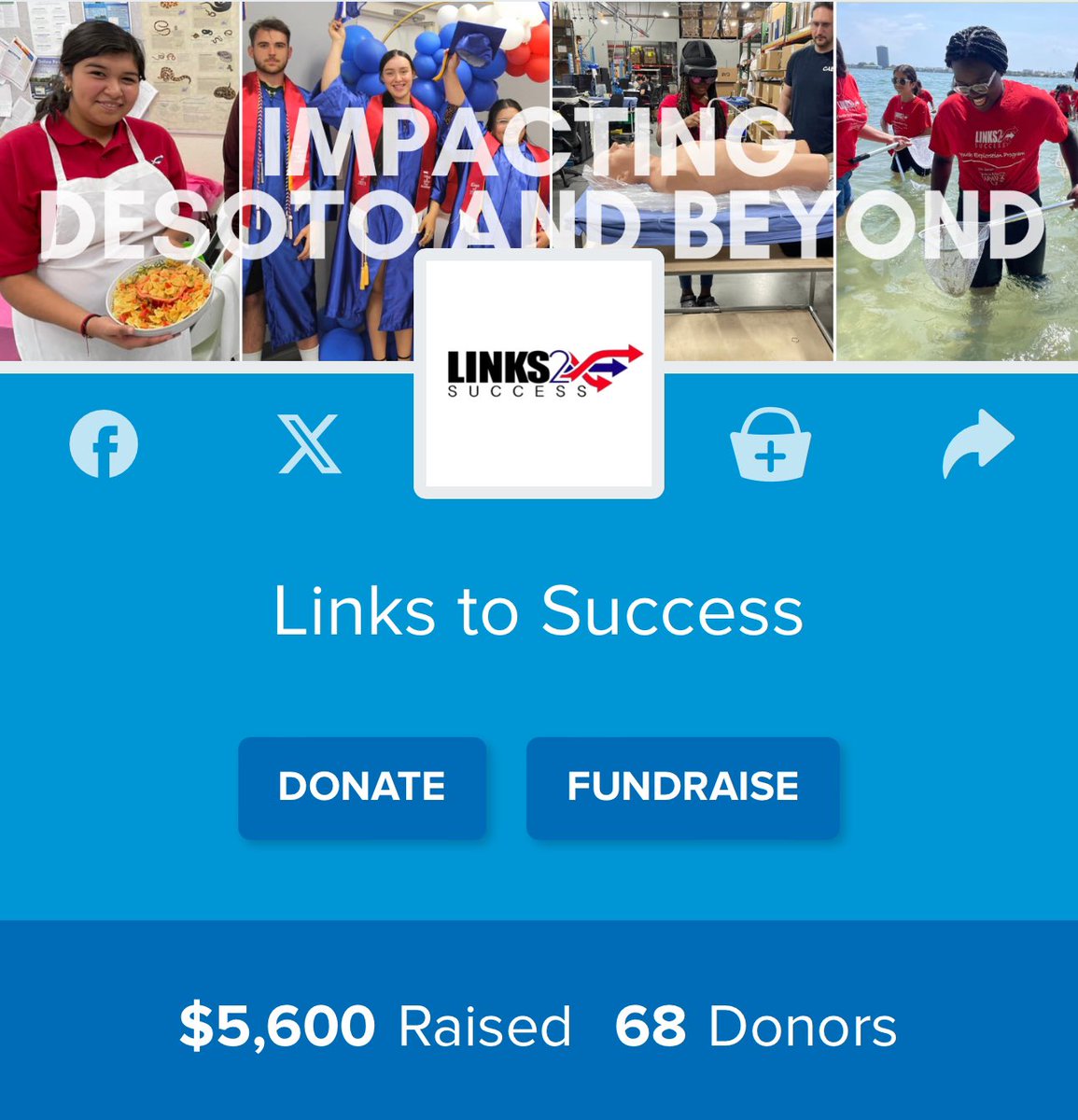 There’s 3 and a half hours left to have your donations to @Links2Success matched! We are so close to 70 donors, will you help get us there? I can’t even thank you all enough for supporting our students so much for the Giving Challenge!! Donate Here: givingchallenge.org/organizations/…