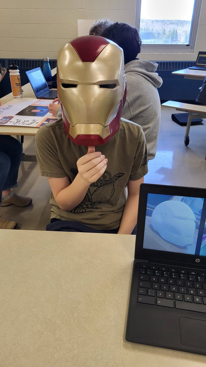 3D print your own Ironman helmet. This grade 8 student did it.
