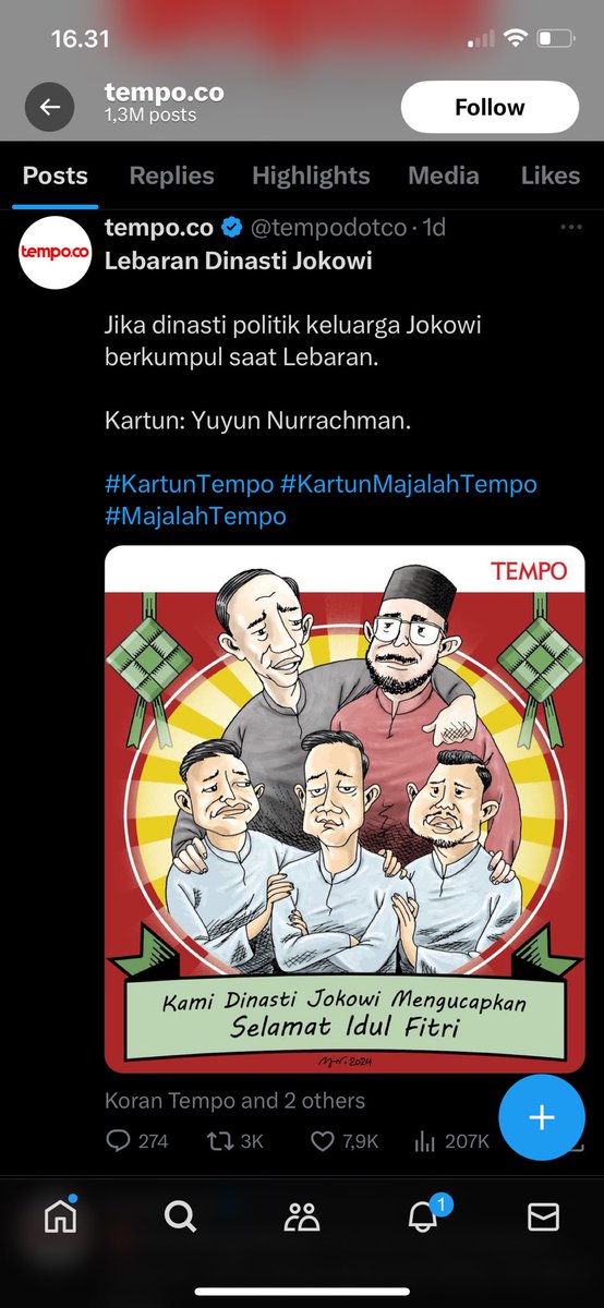 secara terbuka, aku ingin mengajak untuk tidak berlangganan majalah Tempo, baik cetak maupun digitalnya, juga tidak membaca berita-berita produksi grup mereka.

niatkan memberi pelajaran pemilik dan redaksinya supaya tidak jumawa dan ngerti etika.

membuatnya bangkrut tidak hina.
