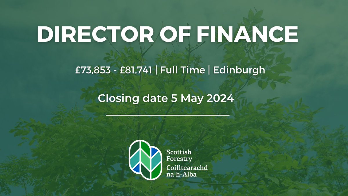We are looking for an inspiring leader to head up our team of Finance, Procurement and Business Support Professionals, whilst also playing a key role in our Senior Executive Team.  #Finance #Leader #Managerment 🌲🌳

Closing date 5th May 2024: forestry.gov.scot/live-vacancies