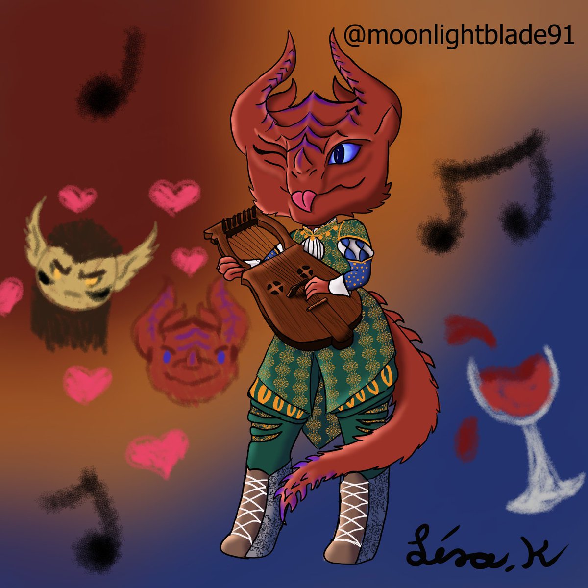 Hey I'm back. I know I haven't uploaded anything in a while. but I was busy (with Bg3) so I hope you can forgive me. so here is my Bg3 dragonborn bard Ruby.

#art #illustration #chibi #chibistyle #bg3 #bg3fanart #myart #digitalart #digitalillustration #bg3art