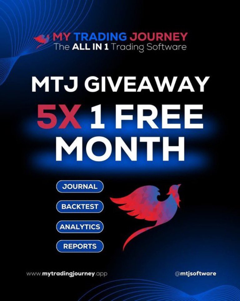 🎁 5 × 1 Free Month MTJ software Giveaway ‼️

• Backtest,
• Automated analytics,
• Get automated journals,
• Trading view integration,
• Connect accounts to your dashboard.

To qualify;

✔ Follow  || @MTJsoftware || @EdwardXLreal  & @Neyion10 

✔ Tag 3 folks [Non…